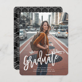 Class of 2021, Trendy, Graduation announcement Kaart