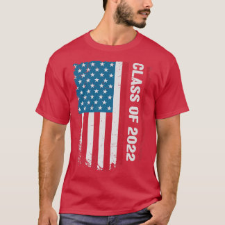 Class of 2022 Graduate American Flag Graduation 2 T-shirt