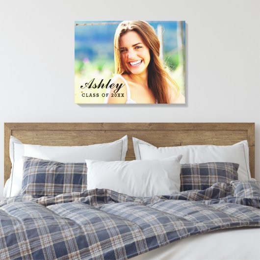 Class of 2023 Graduate Photo Graduation Canvas Afdruk (Insitu (Slaapkamer))