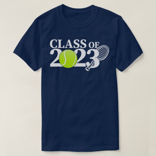 Class of 2023 Graduation Senior Tennis Player Gift T-shirt (Design voorkant)