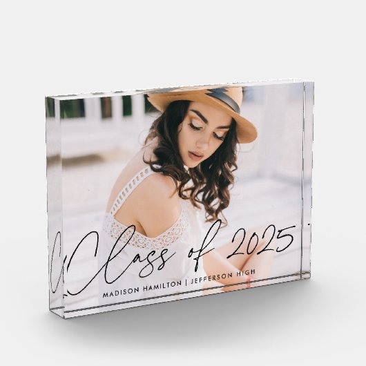 Class of 2023 Modern Black Script Graduation Fotoblokken (Links)