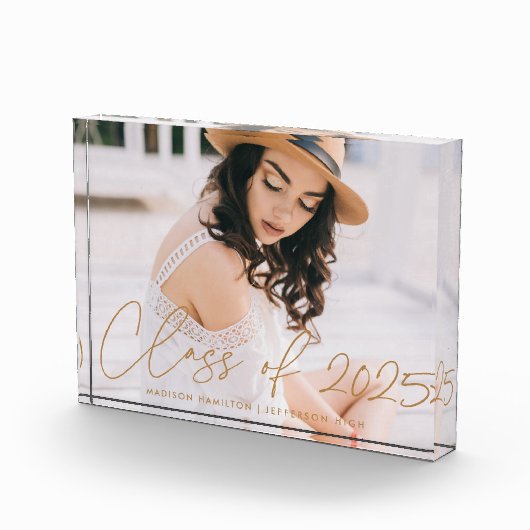Class of 2023 Modern Gold Script Graduation Fotoblokken (Rechts)