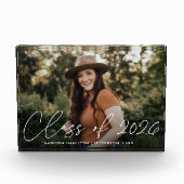 Class of 2023 Modern White Script Graduation Fotoblokken (Voorkant)