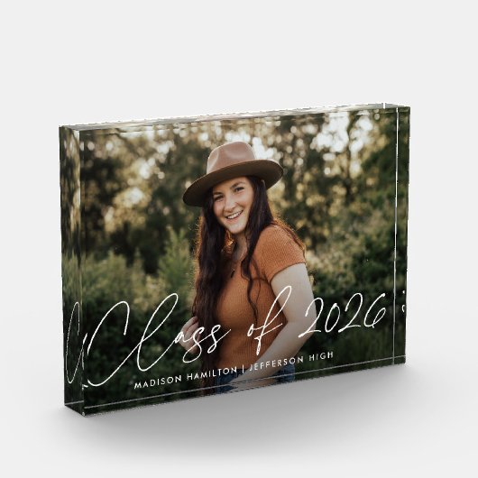 Class of 2023 Modern White Script Graduation Fotoblokken (Links)