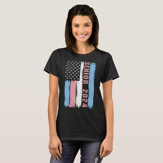 Class of 2024 Graduation Senior 2024 T-shirt (Voorkant volledig)