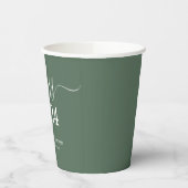 Class of 2024 Sage Green Graduation Party Papieren Bekers (Links)