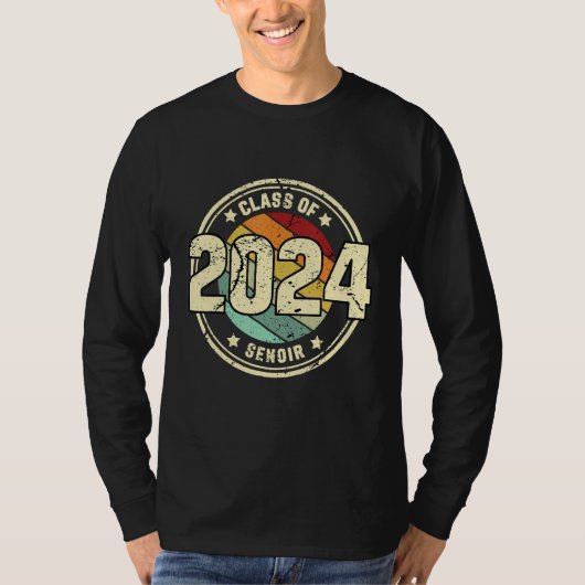 Class of 2024 Senior 2024 Graduation or First Day  T-shirt (Voorkant)