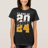 Class of 2024 Senior 24 Grad Graduation T-shirt (Voorkant)