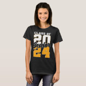 Class of 2024 Senior 24 Grad Graduation T-shirt (Voorkant volledig)