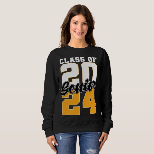 Class of 2024 Senior 24 Grad Graduation Trui (Voorkant volledig)