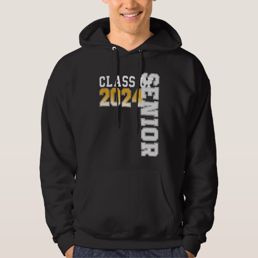 Class of 2024 Senior 24 High School Graduation Hoodie (Voorkant)