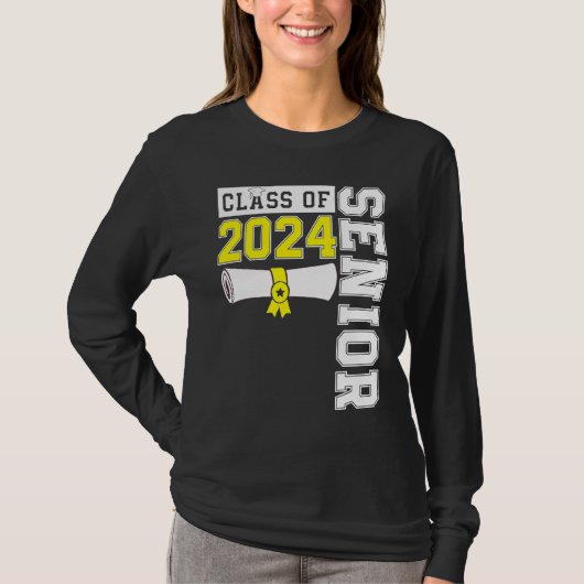 Class of 2024 Senior 24 High School Graduation Par T-shirt (Voorkant)