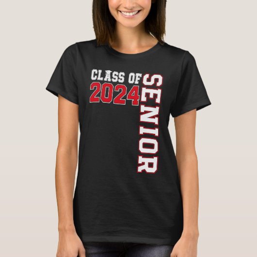 Class of 2024 Senior 24 High School Graduation Par T-shirt (Voorkant)