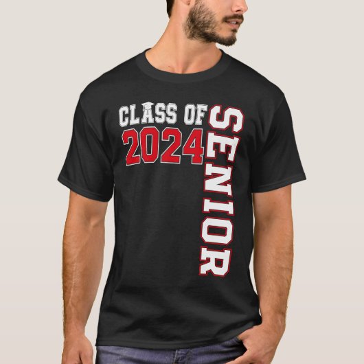 Class of 2024 Senior 24 High School Graduation Par T-shirt (Voorkant)