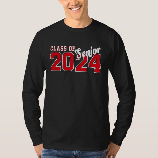 Class of 2024 Senior 24 High School Graduation Par T-shirt (Voorkant)