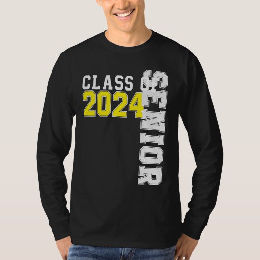 Class of 2024 Senior 24 High School Graduation Par T-shirt (Voorkant)