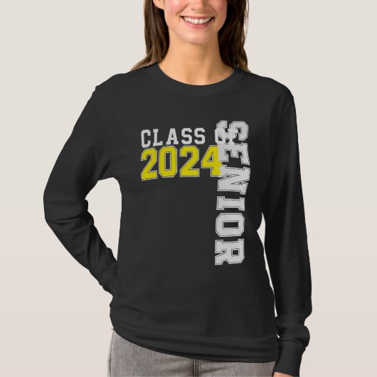 Class of 2024 Senior 24 High School Graduation Par T-shirt (Voorkant)