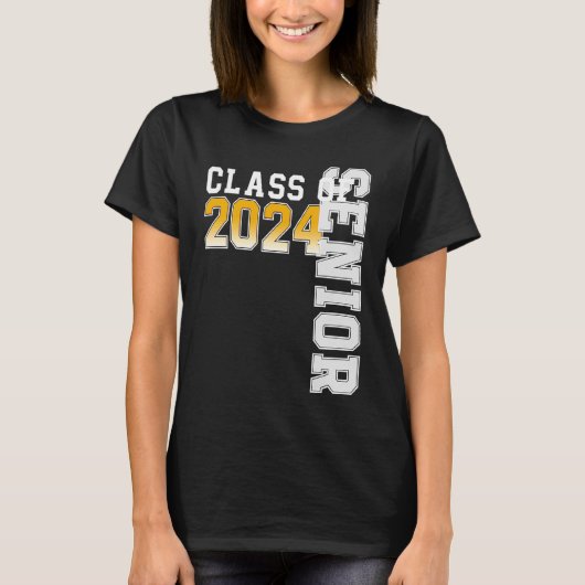 Class of 2024 Senior 24 High School Graduation T-shirt (Voorkant)