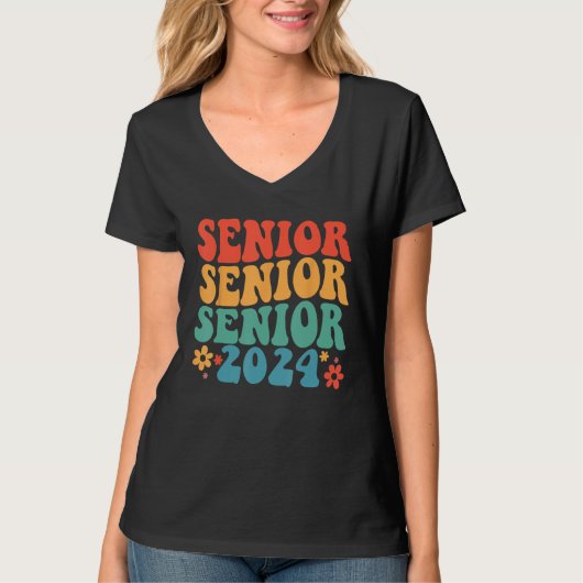 Class Of 2024 Senior Graduation First Day Of Schoo T-shirt (Voorkant)