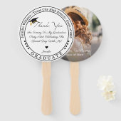 class of 2025, graduation modern thank you photo handwaaier (Voorkant en achterkant)