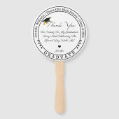 class of 2025, graduation modern thank you photo handwaaier (Voorkant)