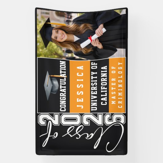 Class of 2025 Graduation Personalized Spandoek (Verticaal)