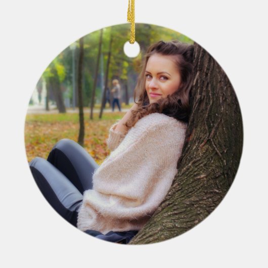 Class of 2025 Red Tassel Dignified Graduation Keramisch Ornament (Achterkant)