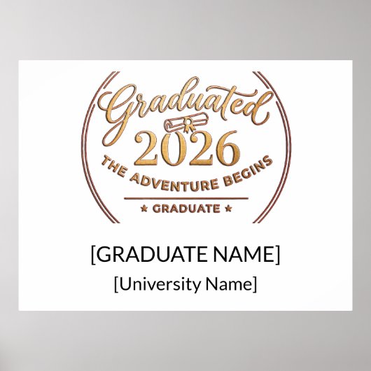 Class of 2026 Adventure Graduate Poster / Póster (Voorkant)