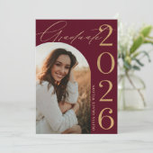 Class of 2026 Arch Photo Graduation Party Kaart (Staand voorkant)