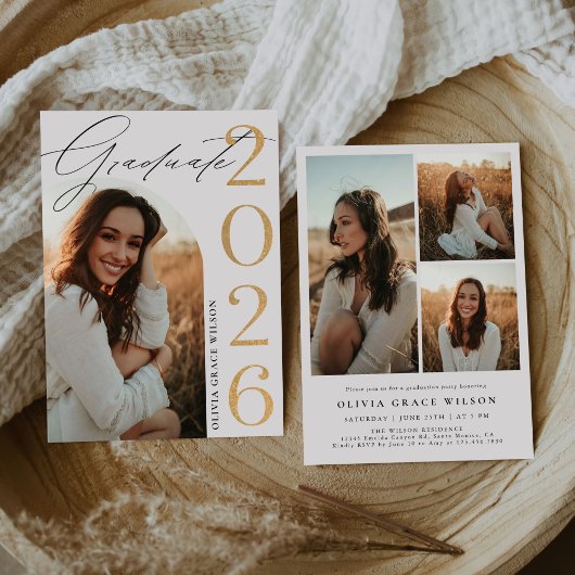 Class of 2026 Arch Photo Graduation Party Kaart