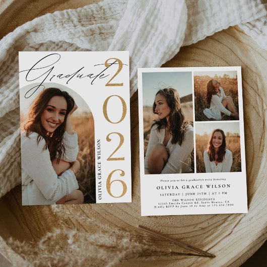 Class of 2026 Arch Photo Graduation Party Kaart