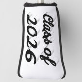 Class of 2026 black script graduation  golfheadcover (Draai 90)