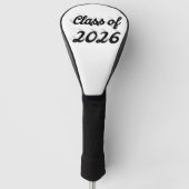 Class of 2026 black script graduation golfheadcover (Voorkant)