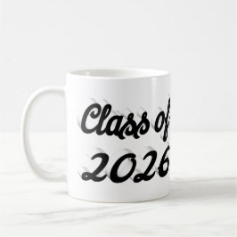 Class of 2026 black script graduation koffiemok