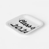 Class of 2026 black script graduation papieren bordje (Gebogen)