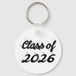 Class of 2026 black script graduation  sleutelhanger