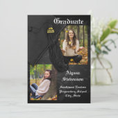 Class of 2026 Black Tassel Dignified Graduation Kaart (Staand voorkant)