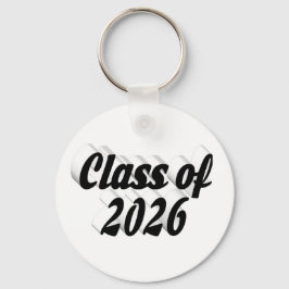 Class of 2026 black text graduation  sleutelhanger
