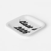 Class of 2026 black tyoography graduation papieren bordje (Gebogen)