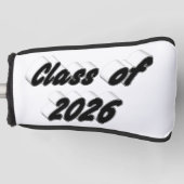Class of 2026 black typography graduation  golfheadcover (Voorkant)