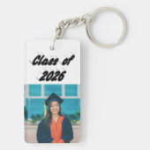 Class of 2026 black typography graduation  photo  sleutelhanger (achterkant)