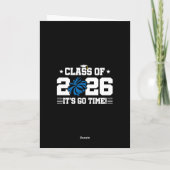 Class of 2026 Blue Cheer Graduation It’s Go Time Kaart (Achterkant)