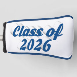Class of 2026 blue text graduation  golfheadcover