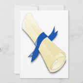 Class of 2026 blue text graduation photo kaart (Achterkant)