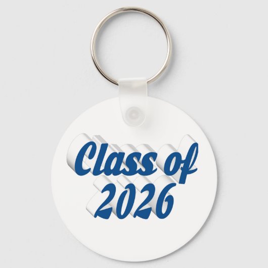 Class of 2026 blue text  graduation  sleutelhanger (Achterkant)