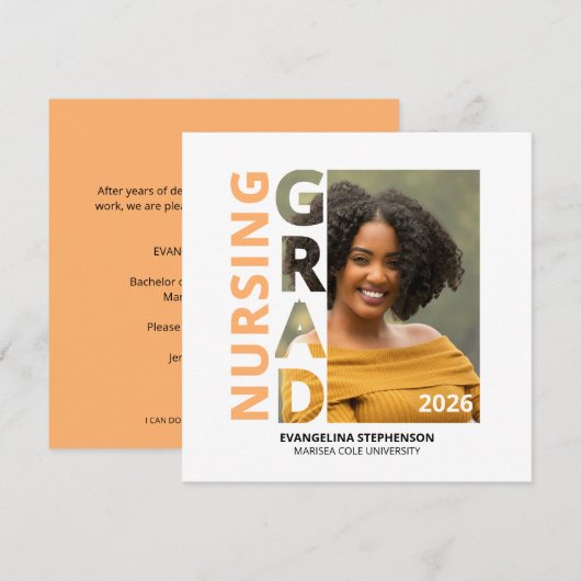 Class of 2026 BSN Nursing Graduate Announcement (Voorkant / Achterkant)
