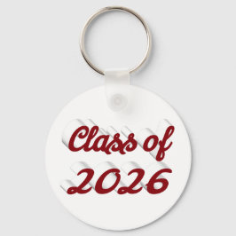 Class of 2026 burgundy script  graduation  sleutelhanger