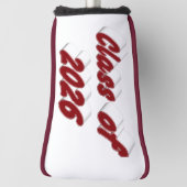 Class of 2026 burgundy typography graduation  golfheadcover (Draai 90)