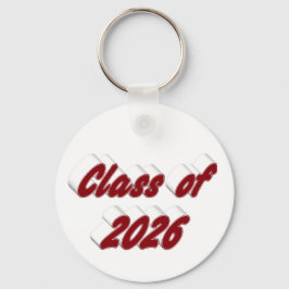 Class of 2026 burgundy typography  graduation   sleutelhanger