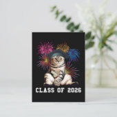 Class Of 2026 Cat Lover Briefkaart (Staand voorkant)